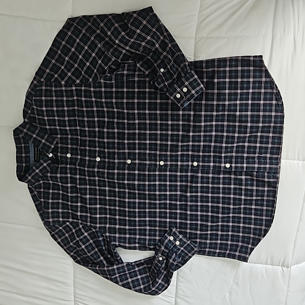 Banana Republic Men's Long Sleeve Plaid Button Down Shirt Standard Fit Size XL